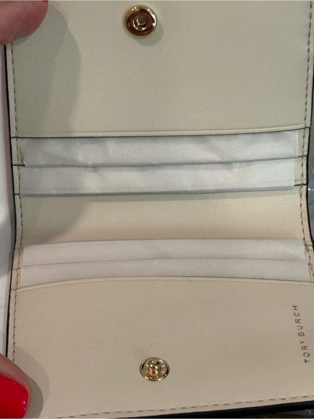 Tory Burch Emerson Gold Metallic Charms Mini Wallet 177012 retail $245 NWT - Picture 4 of 10